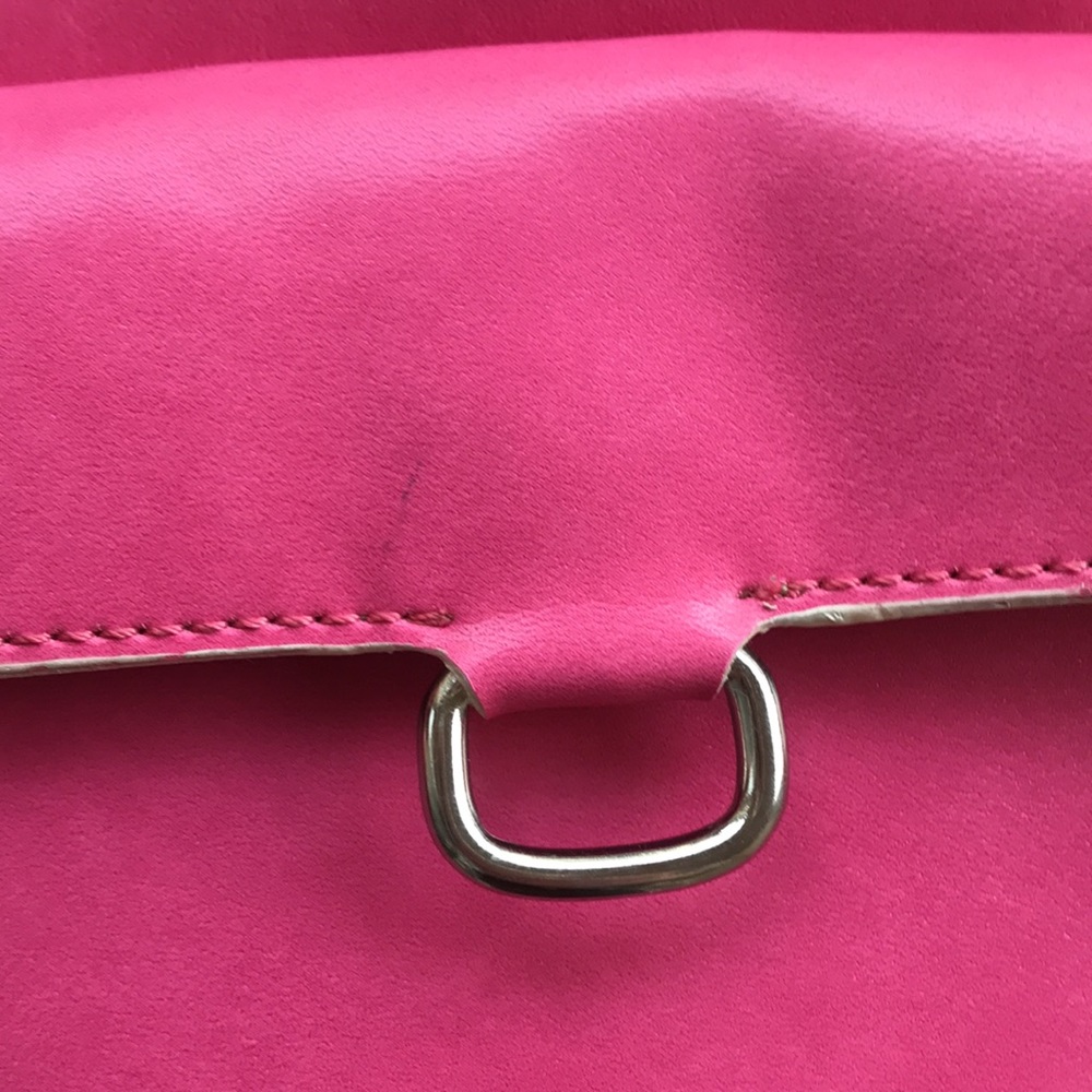 Y2K Vintage Barbie Pink Girly Soho Flap Shoulder Bag Preppy Purse Vegan Mob Wife - Picture 7 of 17